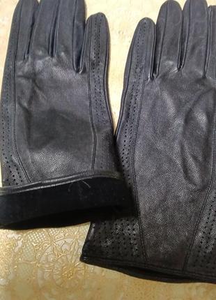 Новые кожаные перчатки 7-7,5р без подкладки7 фото