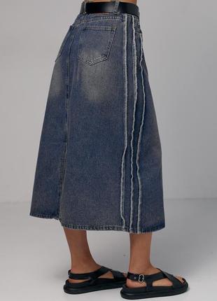 Джинсовая юбка с разрезом сзади, арт. 63083 фото