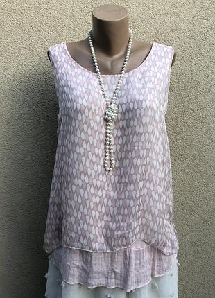 Шелковая блуза,майка,пайетки,этно бохо стиль