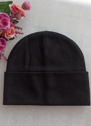 Нова гарна шапка з ангорою (утеплена флісом) чорна