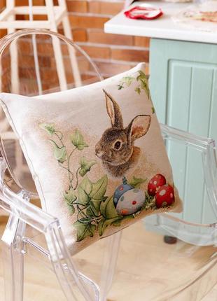 Декоративна великодня подушка 45х45 см. веснянка