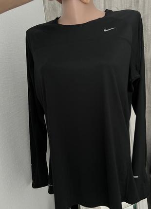Термо кофта для бега спортивный лонгслив nike running dri fit кофта для бега nike running пуловер2 фото
