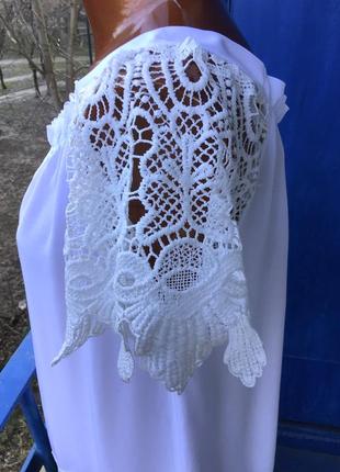 Нарядная белая блуза от marella итальялия 🇮🇹2 фото