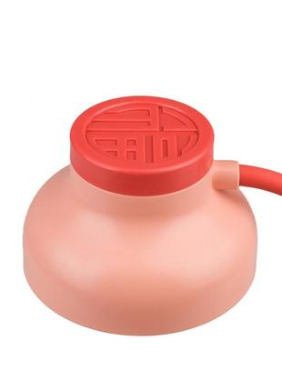 Гнучка настільна лампа на акумуляторі з підставкою для телефону рожевий