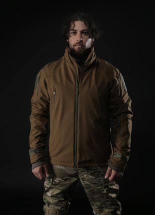 Куртка тактична демісезонна soft shell  ”хантер” койот