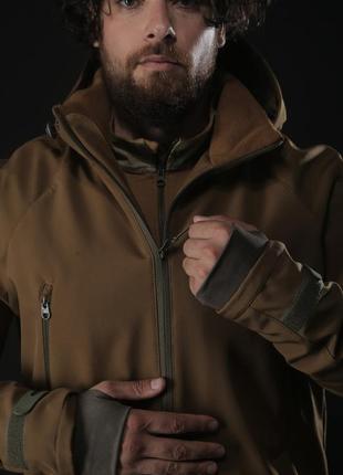 Куртка тактична демісезонна soft shell  ”хантер” койот6 фото
