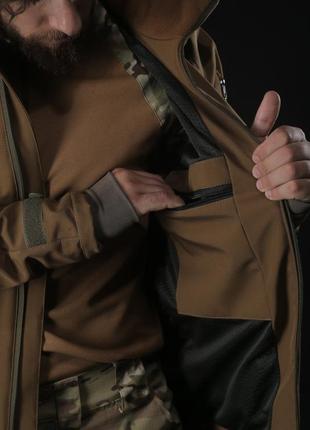 Куртка тактична демісезонна soft shell  ”хантер” койот9 фото