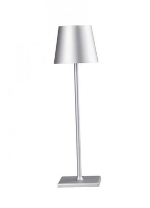 Настольная лампа на аккумуляторе в скандинавском стиле 5 вт светильник настольный серый2 фото
