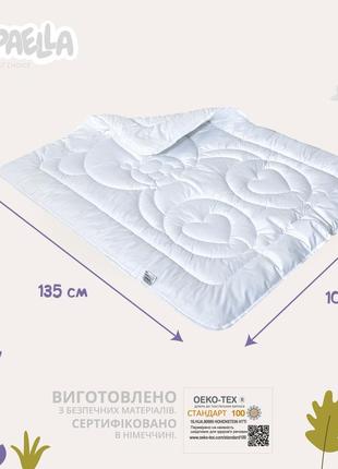 Ковдра дитяча у ліжечко ведмедик тm papaella 100х135 см біла2 фото