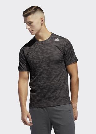 Adidas freelift tech fitted striped heathered sport t-shirt спортивна футболка