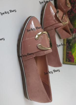 Туфли женские замшевые с пряжкой.замеры в описании8 фото
