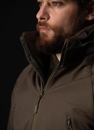Куртка тактична демісезонна soft shell ”хантер” олива8 фото