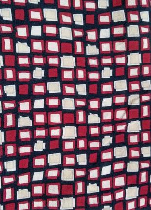 Платок шарф шаль косынка разноцветный красный маленький, геометрический принт3 фото