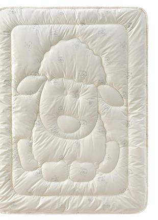 Ковдра дитяча у ліжечко вовняна wool тm papaella 100х135 см щіл 3001 фото