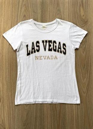 Женская хлопковая футболка с принтом las vegas nevada
