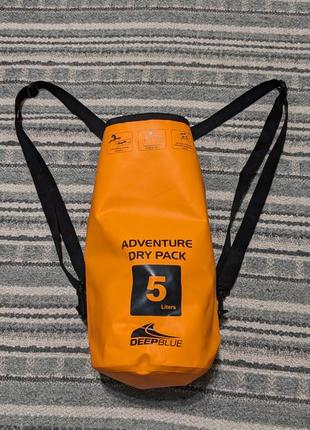 Рюкзак водонепроницаемый adventure dry pack deepblue 5л1 фото