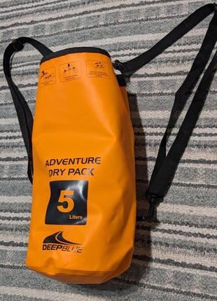 Рюкзак водонепроникний adventure dry pack deepblue 5л6 фото