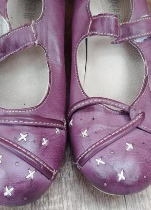 Кожаные туфли фиолетового цвета, 39 р5 фото