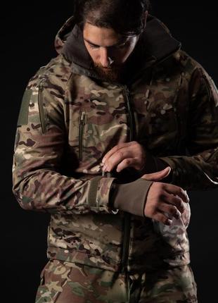 Куртка тактична демісезонна soft shell ”хантер” мультикам/ multicam6 фото