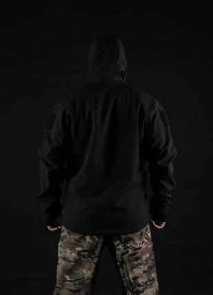 Куртка тактична демісезонна soft shell ”хантер” чорна5 фото