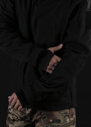 Куртка тактична демісезонна soft shell ”хантер” чорна6 фото