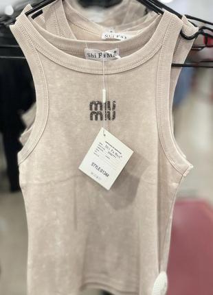 Майка miu miu топ миу миу майка zara1 фото