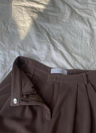🤎кавово шоколадні штани палаццо дорогого люксового бренду paisie  цінова політика цього бренду ого  вживу дуже гарні , на тілі вау😍5 фото