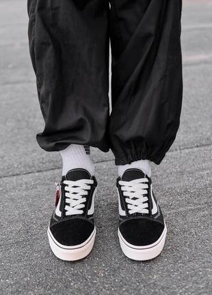 Унісекс vans old skool classic black white (молочна підошва)4 фото