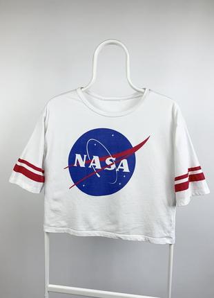 Оригінальний кроп топ футболка nasa h&m