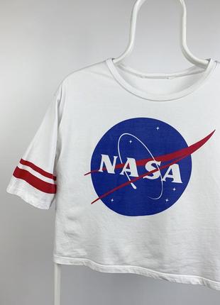 Оригинальный кроп топ футболка nasa h&m3 фото