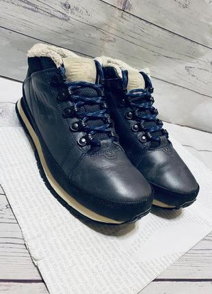 Синие кожаные ботинки new balance 754, кроссовки на меху р42.5