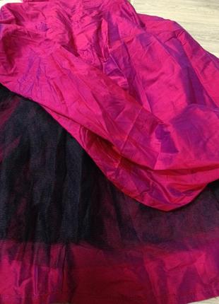 Невероятное шелковое винтажное платье monsoon twilight из дикого шелка цвета фуксия чеса5 фото