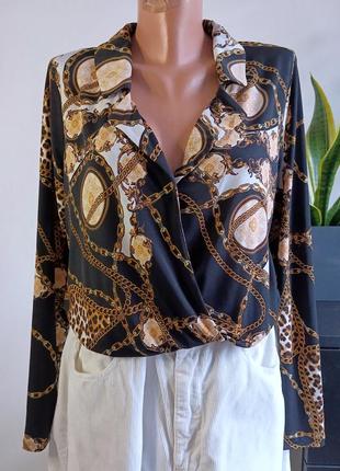 Блуза на запах трикотаж