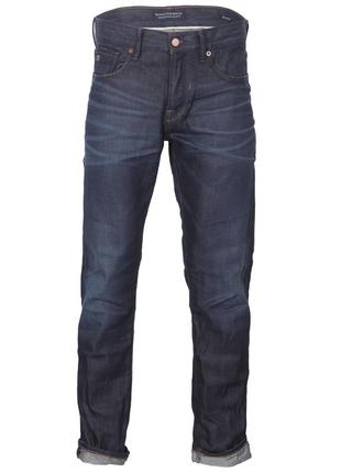 Чоловічі сині джинси scotch & soda drake dragged dry regular w31/l32