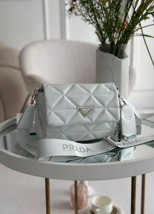 Сумка prada черная белая7 фото