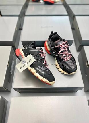 Кроссовки balenciaga track black/red2 фото