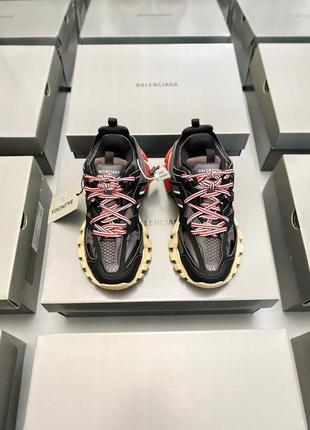 Кроссовки balenciaga track black/red3 фото