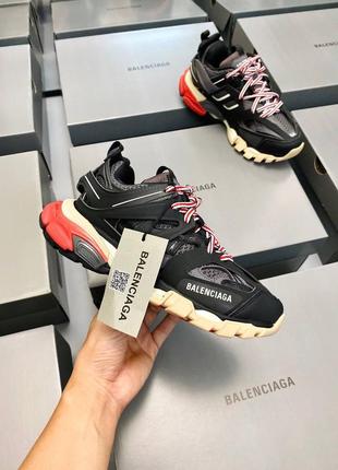 Кроссовки balenciaga track black/red1 фото