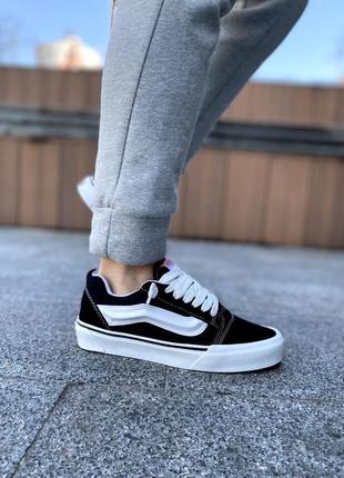 Мужские кроссовки vans knu school black&amp;white