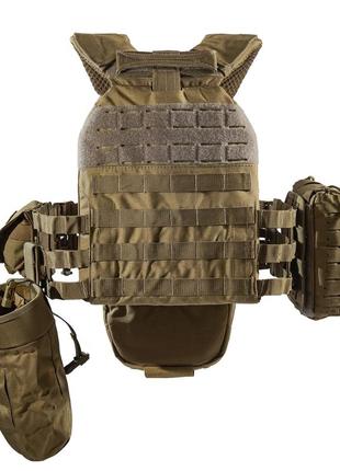 Бронежилет 6 класс защиты. вес 6.5 кг кайот ”m7” molle 7 подсумков5 фото