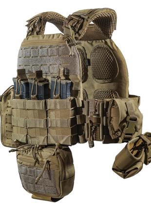 Бронежилет 6 класс защиты. вес 6.5 кг кайот ”m7” molle 7 подсумков2 фото