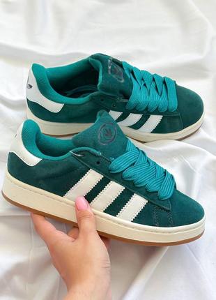 Женские кроссовки adidas campus green зеленые скидка