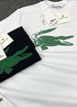 Базовая коттоновая футболка майка lacoste