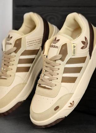 Мужские замшевые, бежевые, стильные кроссовки adidas beige. от 40 до 44 гг. 6531 кк демисезонные2 фото