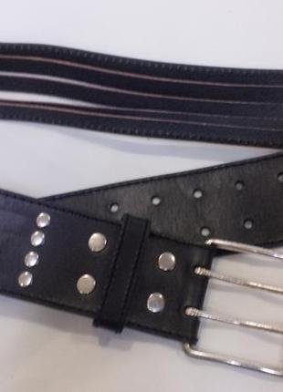 Широкий ремень из натуральной кожи calvin klein