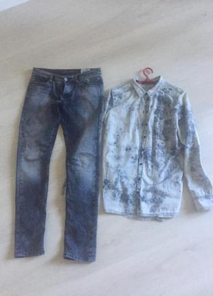 Стильна модна джинсова сорочка tom tailor