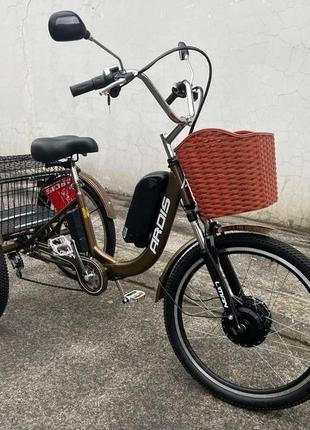 Триколісний електровелосипед 24" cubic-bike liman gold 500 w 10.4 ah 48 v