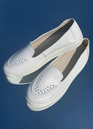 Женские мокасины слипоны белые натуральная кожа замша все цвета 36-43р