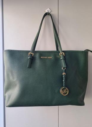 Шоппер michael kors, кожаная сумка michael kors, тоут michael kors, дорожная сумка, офисная сумка, брендовая сумка, michael kors сафьяно8 фото