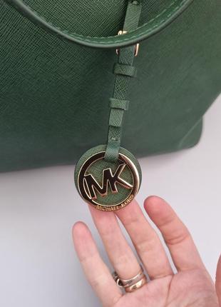 Шоппер michael kors, кожаная сумка michael kors, тоут michael kors, дорожная сумка, офисная сумка, брендовая сумка, michael kors сафьяно5 фото